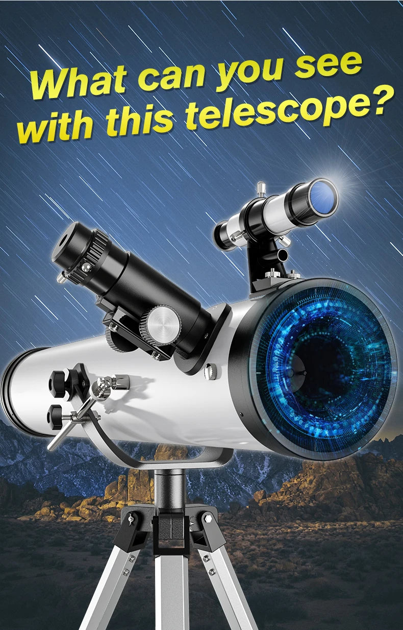 76700 Professional Astronomical Telescope 875x Kids Adults Reflector Spotting Scope Monocular 114mm Camping Equipment Kids Gifts