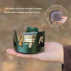 Portable Mini Alcohol Stove Burner Adjustable Firepower Gasoline Stove Aluminum Alloy Bracket Ultralight Brass Camping Stoves