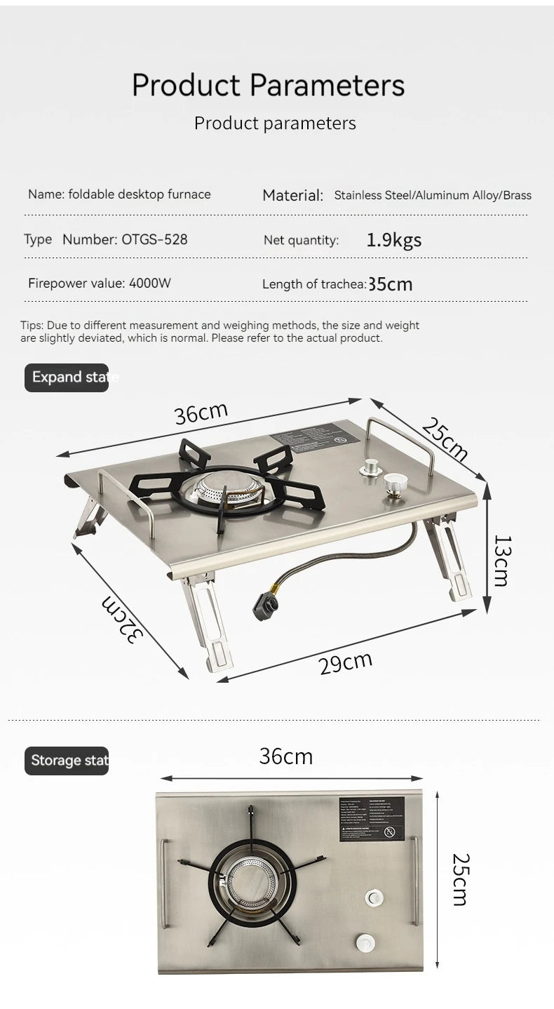 Lohascamping  Folding IGT table Lightweight Backpack roll table multifunctional adjustable leg desk Desktop burner bbq table