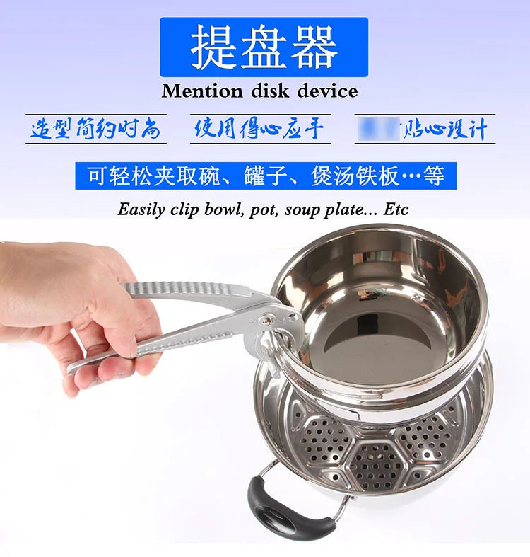 Anti-Scald Pot Pan Bowl Gripper Outdoor Handle Holder Clip Camping Cookware    Clamps  Accessories