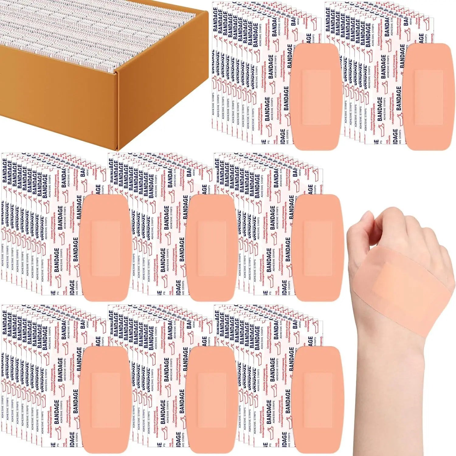 100 Pcs First Aid Waterproof Wound Plaster Medical Anti-Bacteria Band Aid For Home Travel First Aid Kit Emergency Kits