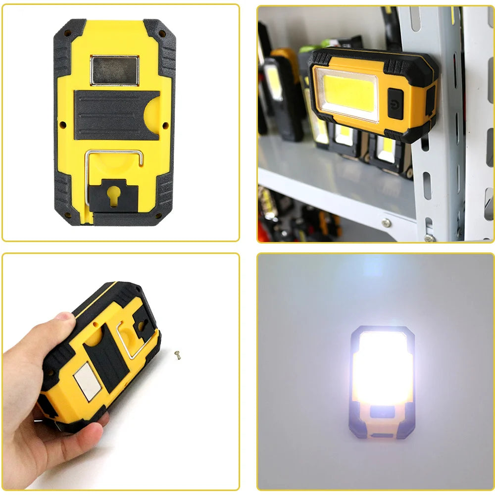 4000mAH COB Work Light USB Rechargeable LED Flashlight Portable Lantern with Magnet 7 Lighting Modes Camping Emergency Torch