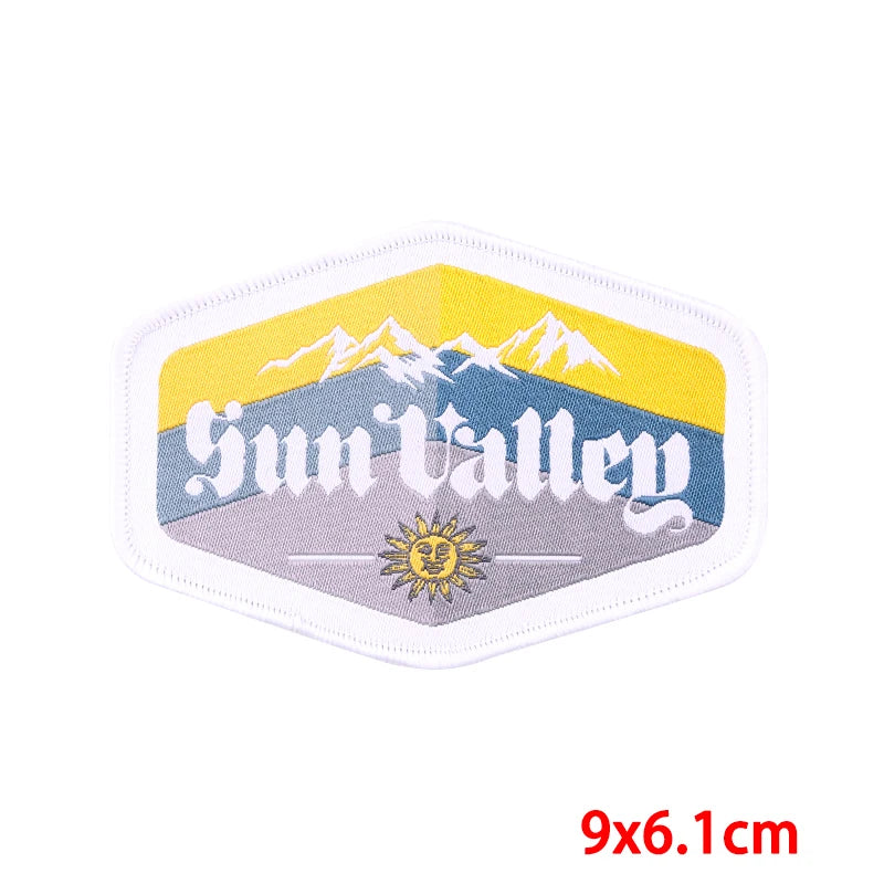 Outdoor Travel Patch Mountain Patches On Clothes Sew On Patches For Clothing Applique On Fabric Nature Adventure Badges Stickers