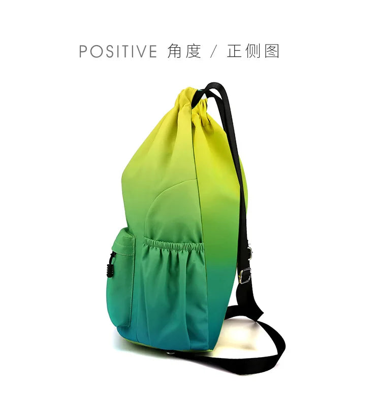 Bundle Pocket Backpack Waterproof Nylon Portable Sports Backpack Outdoor Camping Leisure Swimming Fitness Bag Student Schoolbag