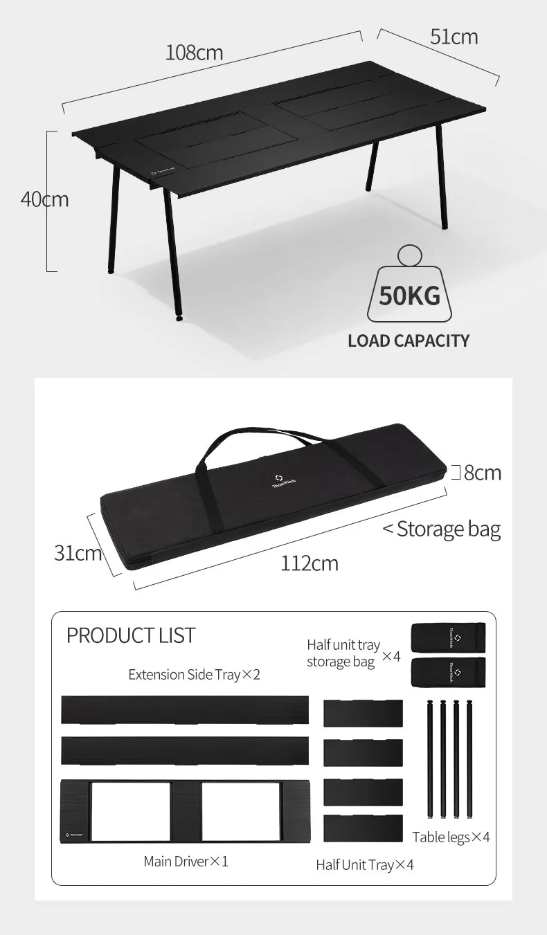 ThousWinds Stylized IGT Camp Kitchen Outdoor Storage Container Camping Table Lightweight IGT System Snow Peak Camping Supplies