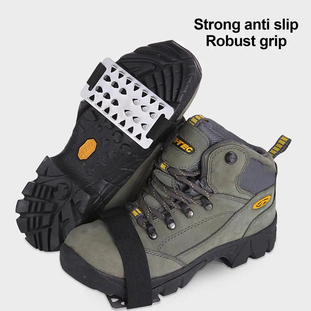 1Pair 26 Studs Anti-Slip Ice Grips Shoe Spikes Crampons For Snow And Ice Hiking Climbing Shoes Cover Spike Shoes