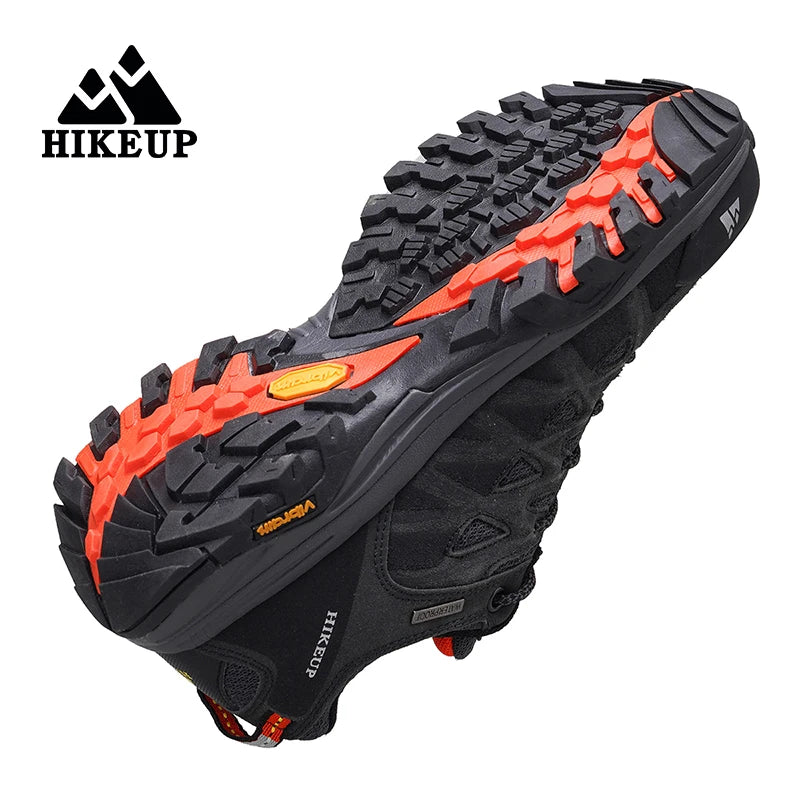 HIKEUP New Arrival Mens Hiking Shoes Breathable Lace Up Trekking Male Cushioning Outdoor Climbing Tourism Sneakers for Men