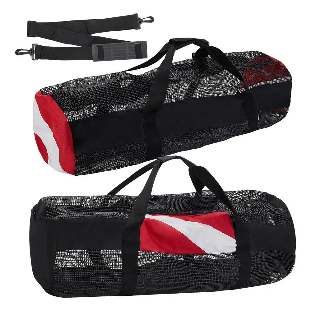 Diving Mesh Bag Nylon Snorkeling Equipment Fins Storage Carrying Tote Outdoor Beach Travel Swimming Organizing Pouch