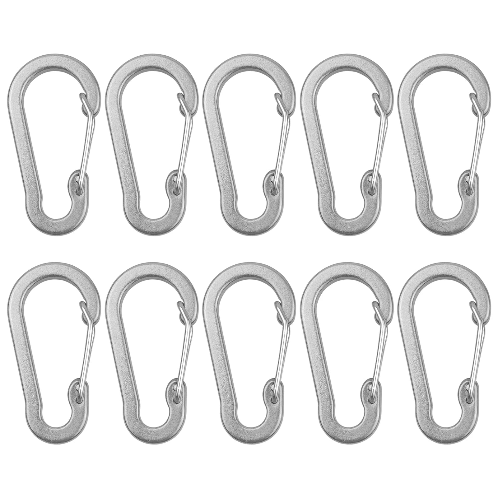 10 Pack / 5 Pack Carabiner Clips Mini Aluminum Alloy Keychain Carabiner Clip D Rings for Camping Hiking Fishing Backpacking