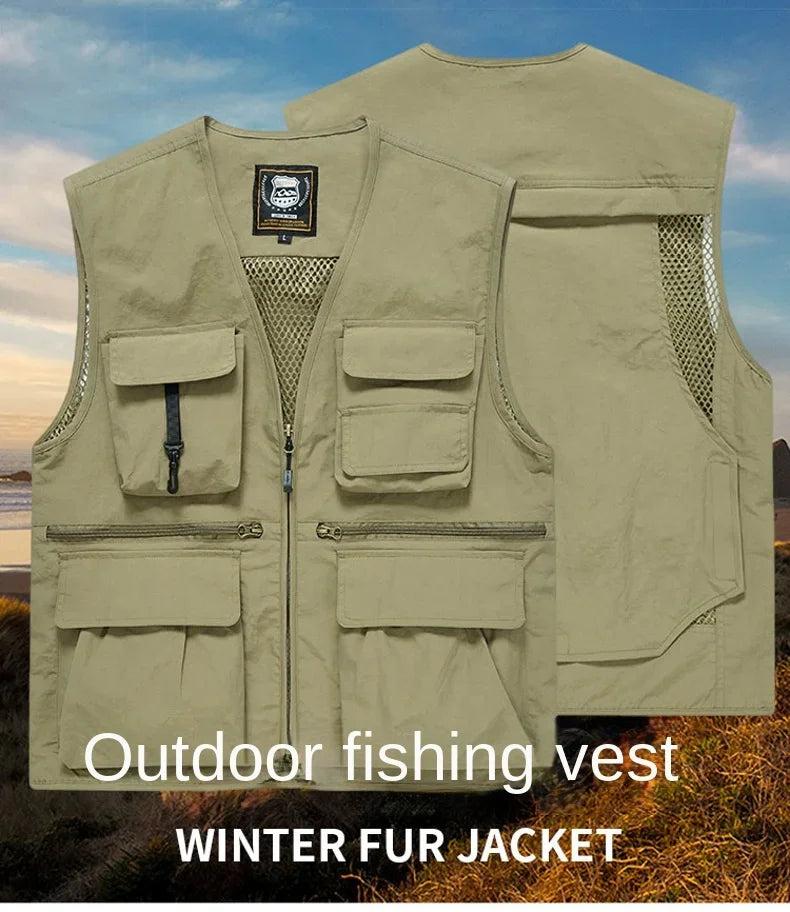 2024 Outdoor Military Tactical Vest Men's Multi-Pocket Hunting Clothing Outdoor Sports Coat Nature Hike Camping Climbing Clothes