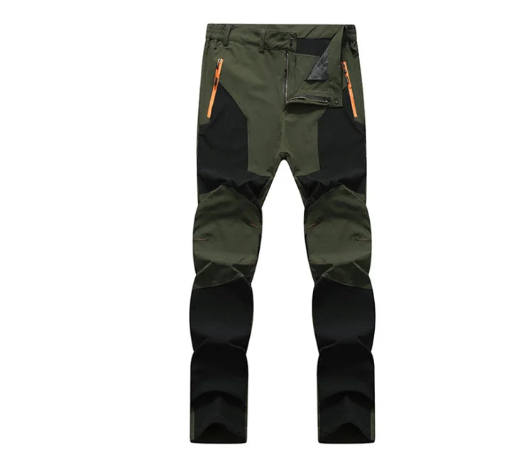 TRVLWEGO Summer Men Hiking Pants Fishing Trousers Trekking Quick Dry Outdoor Travel Elastic Fabric Cycling Camping Clothing