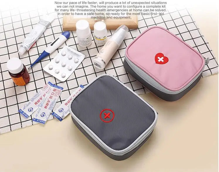 First Aid Kit Bag Portable Travel Medicine Package Emergency Kit Bags Small Medicine Divider Storage Organizer Home Outdoor