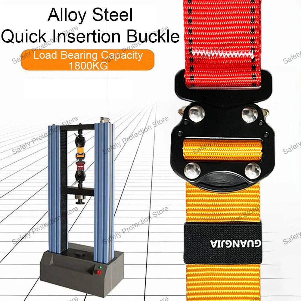 Full Body High Altitude Work Safety Harness Five-point Safety Belt Safety Rope Outdoor Climbing Construction Protect Equipment