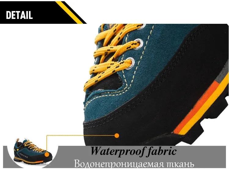 Fashion Waterproof Hiking Shoes Men's Climbing Shoes Anti-collision Fashion Outdoor Casual Lace-up Sneakers