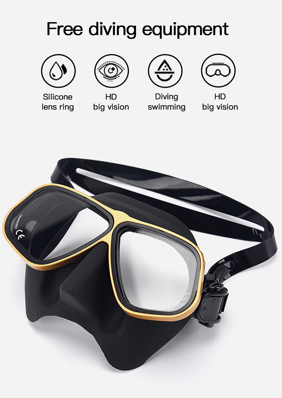 Free Diving Goggles Mask Similar Apollo Alloy Liquid Silica Gel Scuba Mask Wet Tube Kit Snorkeling Equipment Ultra Low Volume