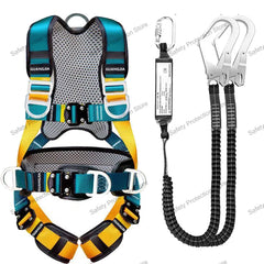 High Altitude Work Safety Harness Five-point Full Body Safety Belt Safety Rope Outdoor Climbing Construction Protect Equipment