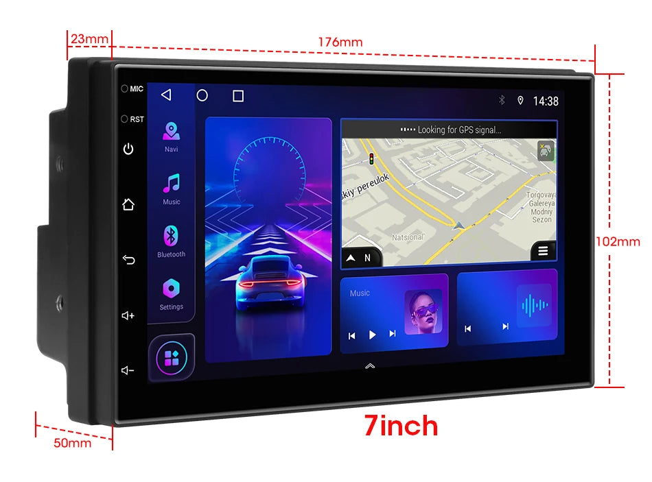 JMCQ 2 Din Android 12 4G NET 7/9/10.1 Inch Car Radio Multimedia Video Player 2Din Navigation GPS FM for Nissan Kia Honda VW