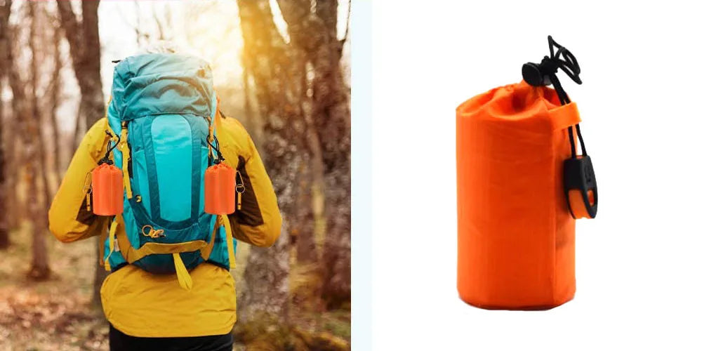 Portable Waterproof Emergency Survival Sleeping Bag Outdoor Edc Camping Gear Thermal Sack First Aid Rescue Kit Mylar Blanket