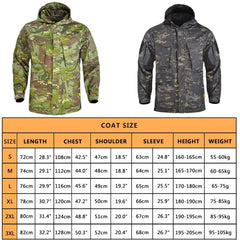 HAN WILD M65 Jacket Combat Clothing Tactical Windbreaker Hood Hiking Ourdoor Sports Hunting Rip-stop Camouflage Climbing Jacket