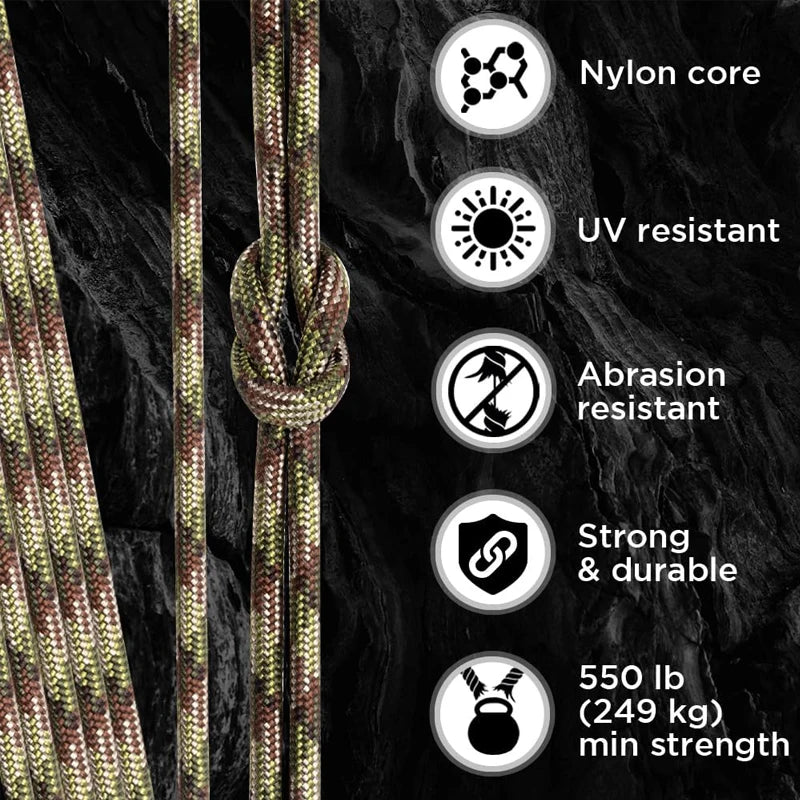 7 stand Cores Paracord Dia. 4mm for Survival Parachute Cord Lanyard Hiking Clothesline Kit Paracord Climbing Camping Tents Rope