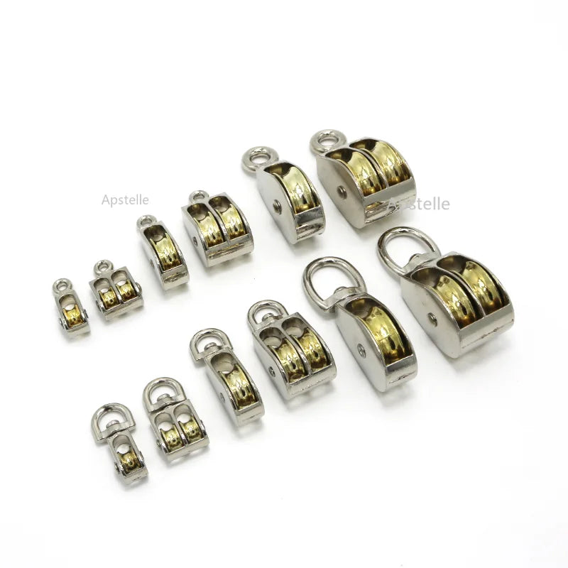 36/48/52/58/75/86mm Mini Pulleys Metal Sheave Zinc Alloy Katrol Wiel  Lifting Rope Roller Pulley Wheel Climbing