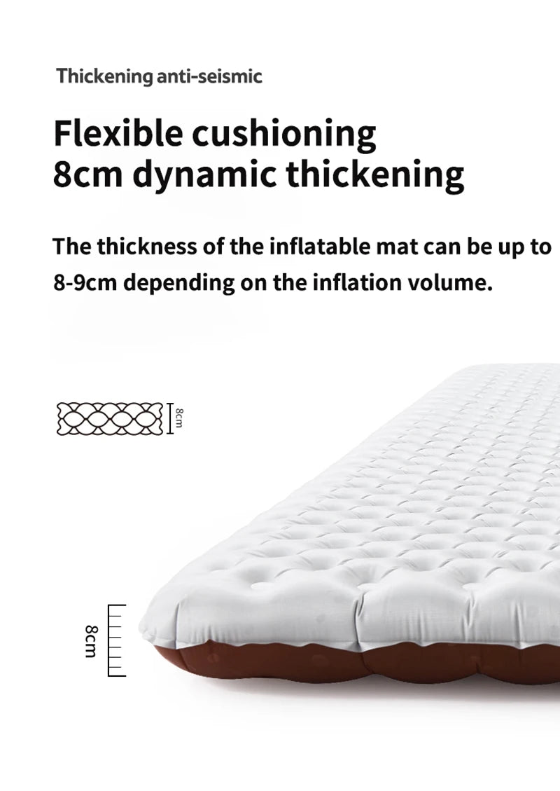 Naturehike Camping Inflatable Mattress 5.8 High R Value Ultralight Moisture-proof Mat Outdoor Hiking Travel Beach Sleeping Pad