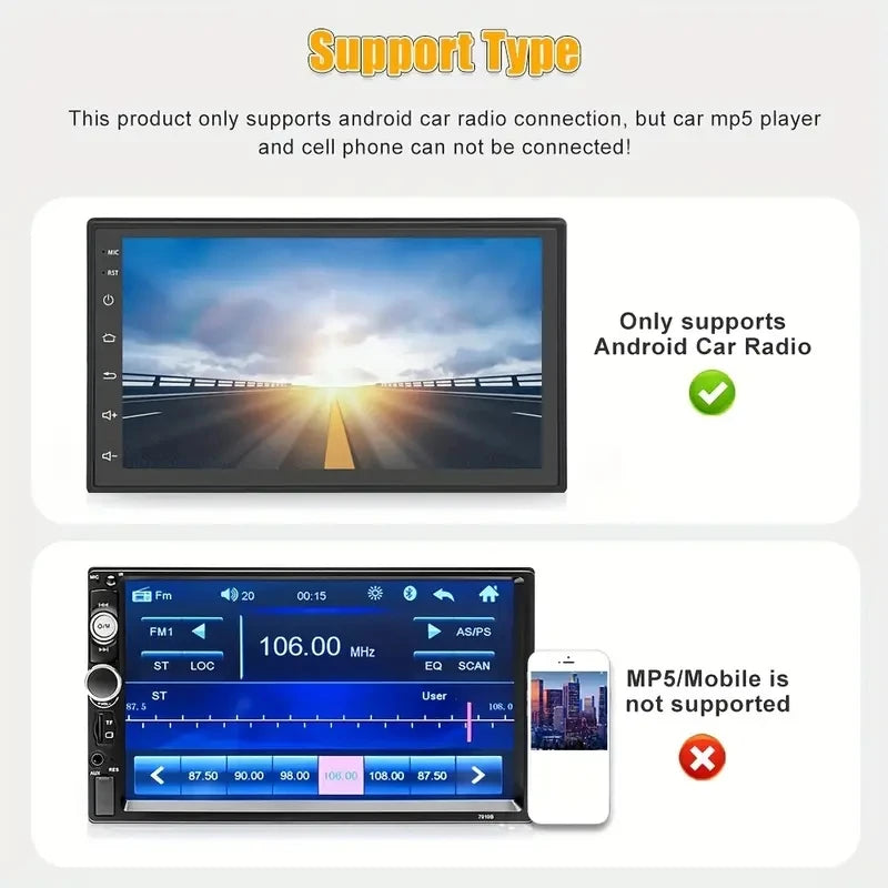 Car Android Navigator USB HD Driving Recorder Media Comes with ADAS Driving Assistance Function Car