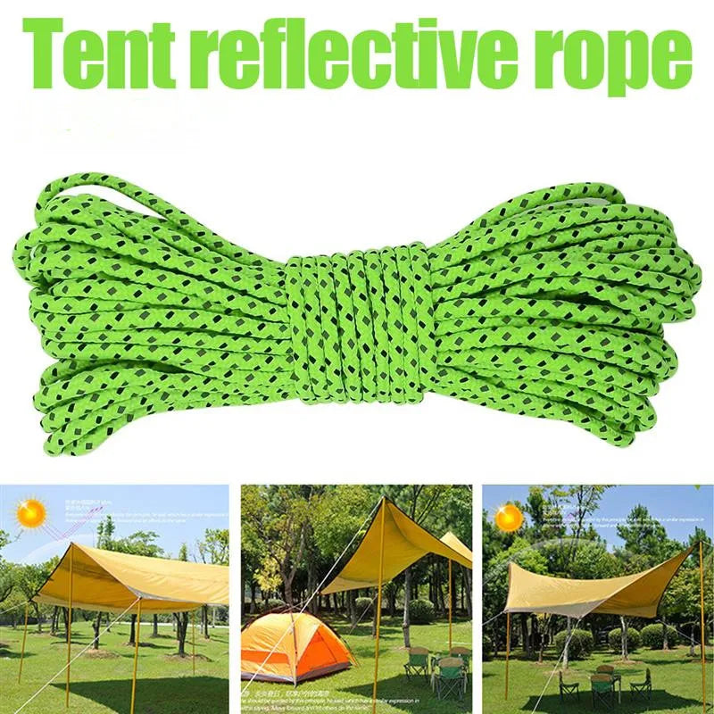 Camping Rope 5m Luminous Nylon Windproof Fluorescent Reflective 2.5mm Tent  Cord for Outdoor Hiking Climbing  Lanyard