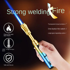 Unusual Turbo Lighters Metal Windproof Cigar Lighter Butane Gas Lighter Welding Gun Gadgets Camping Kitchen Ignition Tool