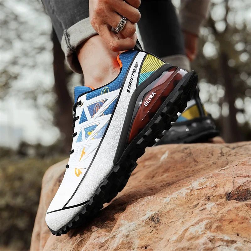 HIKEUP Solomon Series High-Quality Outdoor Hiking Shoes Trekking Sport Large Size Men Sneaker Women Leather Shoes