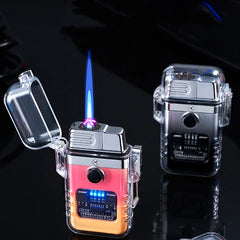 Waterproof Lighter Windproof Lighter Butane Gas Turbo Electric Transparent Plasma ARC USB Rechargeable Lighters Outdoor Camping