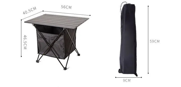 Outdoor Folding Tables and Chairs Portable round Picnic Table Egg Roll Table Aluminum Alloy Camping Dinner Table Set new