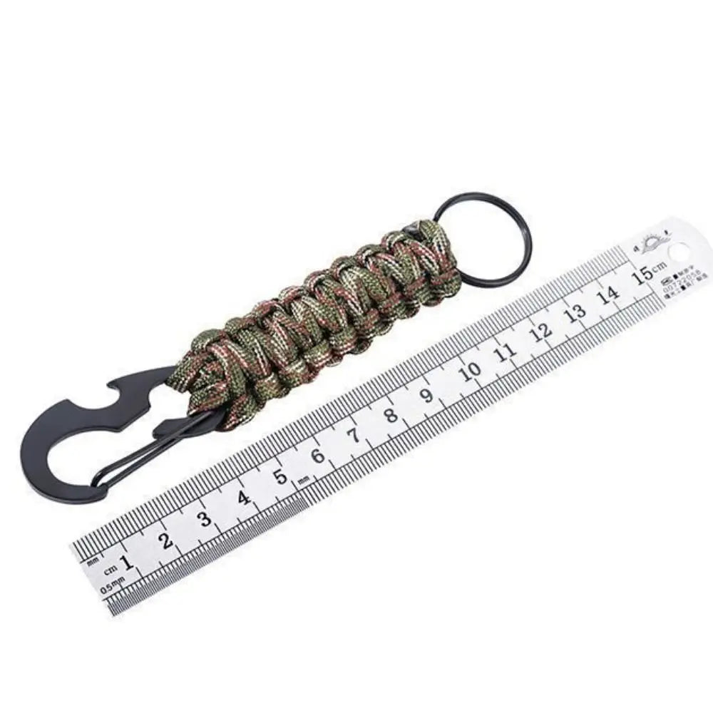 Outdoor Paracord Rope Keychain EDC Survival Kit Cord Lanyard Military Emergency Key Chain For Hiking Camping