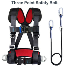 High Altitude Work Safety Harness 3-Point Quick Buckle Safety Belt Outdoor Climbing Electrician Construction Protect Equipment