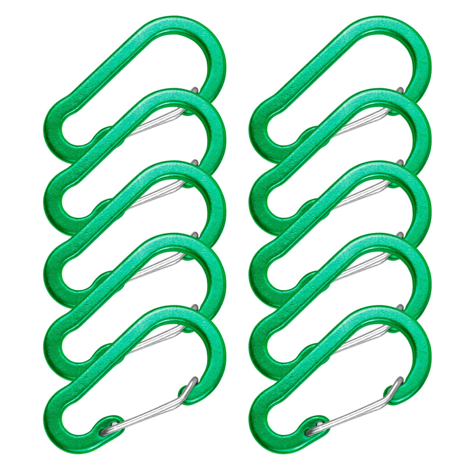 10 Pack / 5 Pack Carabiner Clips Mini Aluminum Alloy Keychain Carabiner Clip D Rings for Camping Hiking Fishing Backpacking