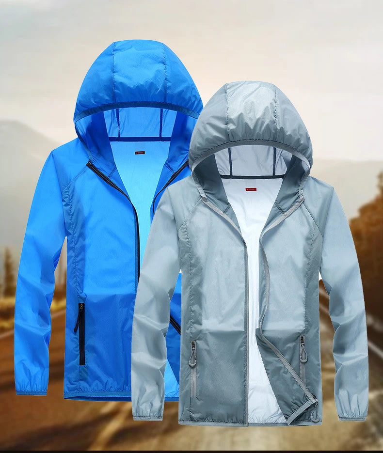 Sun Protection Clothing Men Women UV Protection Breathable Hooded Jacket Outdoor Riding Trekking Camping Hiking Fishing Jersey