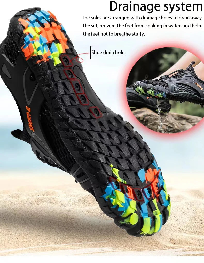 Men's Water Shoes Quick Dry Non-slip Swimming Beach Casual Shoes Fitness River Sports Cycling Rock Climbing Shoes