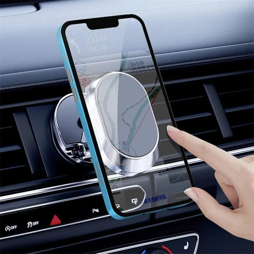 Rotating Folding Magnetic Bracket Car Dashboard Navigation Metal Bracket Suspension Multiangle Adjustment Mobile Phone Universal