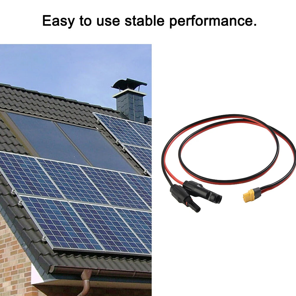 XT60 Series 12AWG Female Solar Panel Connection Cable Charging Cable Solar Generator Portable Power Station Parts