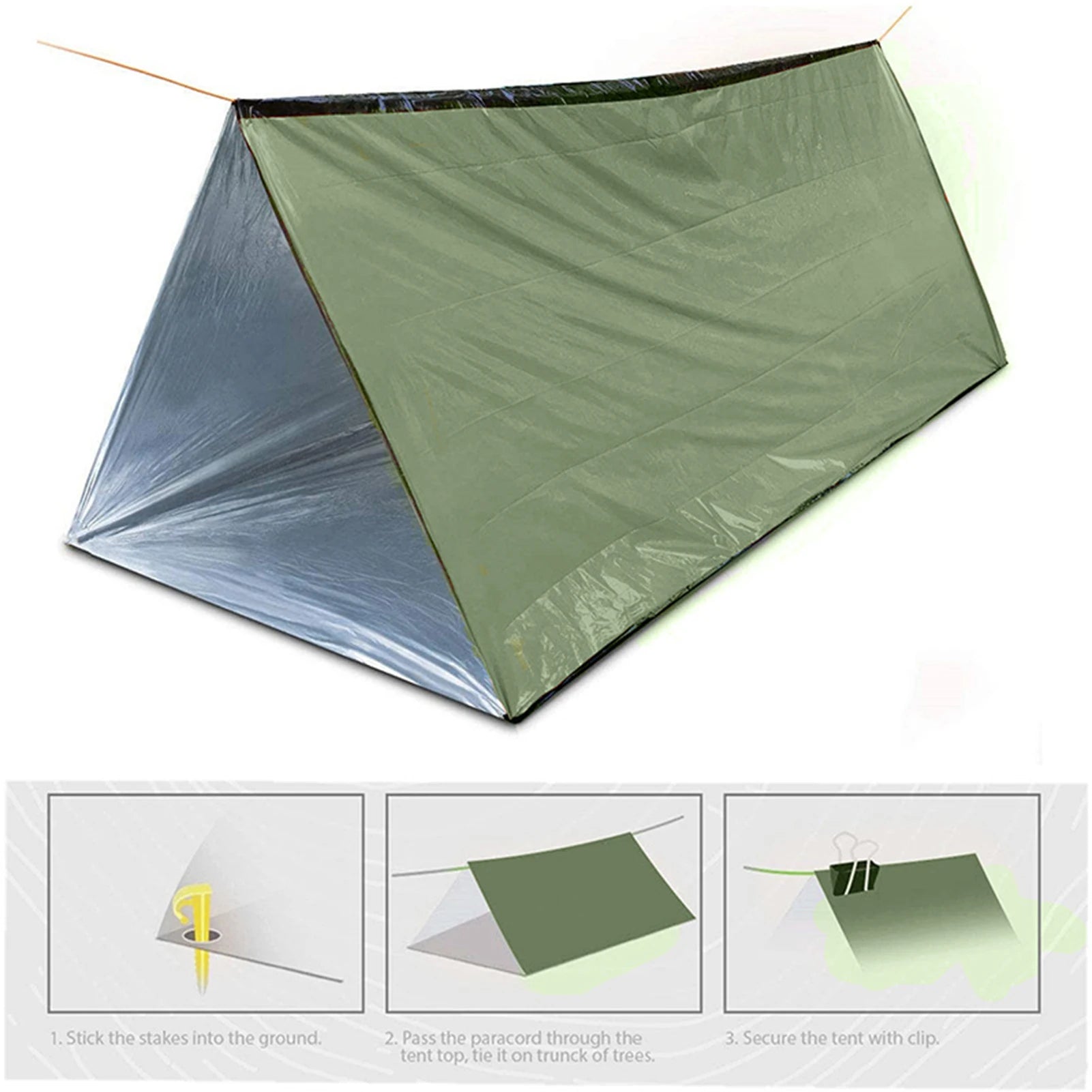 Emergency Shelter Waterproof Thermal Blanket Rescue Survival Kit SOS Sleeping Bag Survival Emergency Tent Outdoor Equipment