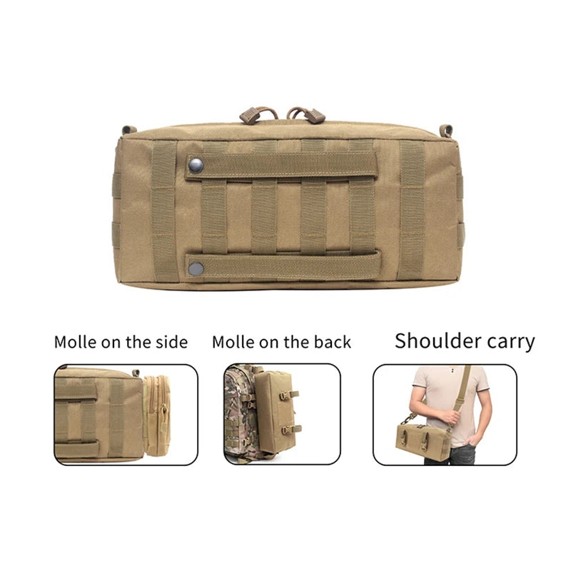 Outdoor Backpack Travel Camping Bag Nylon Outdoor Sports Fishing Sling Accessory Hiking Men Molle Pouch