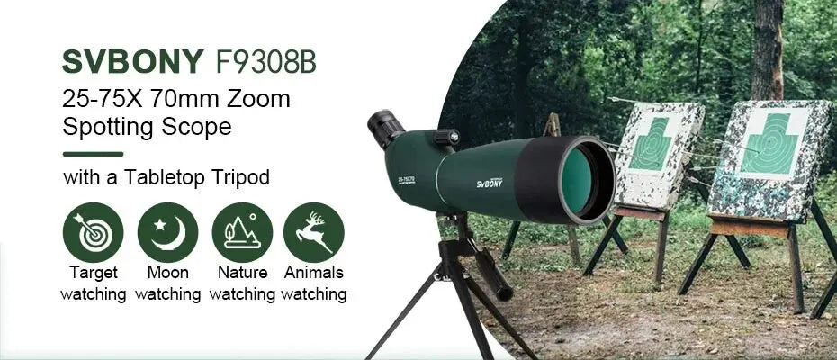 F9308B Telescope Spotting Scope Monoculars Powerful Binoculars Bak4 FMC Waterproof With Tripod Camping