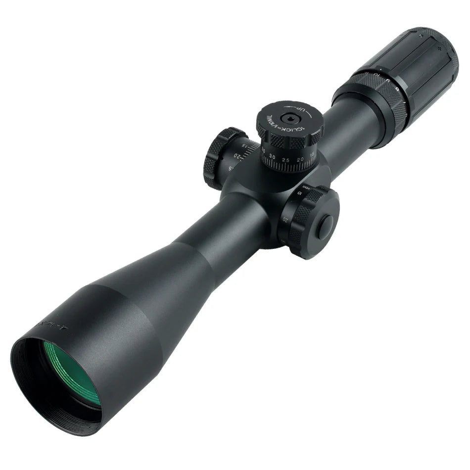 4-14X44 FFP Riflescope Red/Green Cross Spotting Hunting Optical Scope Tactical Long Range Shooting Snipe Airsoft Sight 11mm/20mm