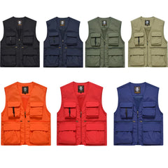 2024 Outdoor Military Tactical Vest Men's Multi-Pocket Hunting Clothing Outdoor Sports Coat Nature Hike Camping Climbing Clothes