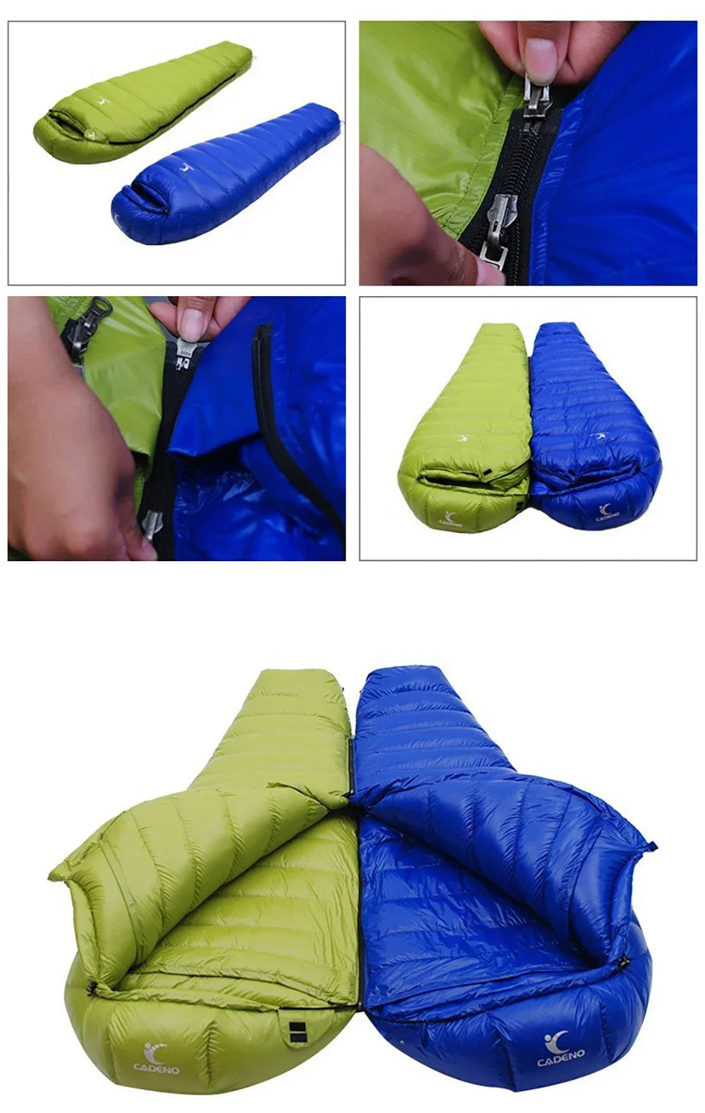 Winter Sleeping Bag Down Outdoor Camping Portable Comforter Compression Thermal Goose Down for Trekking Military Light Heated