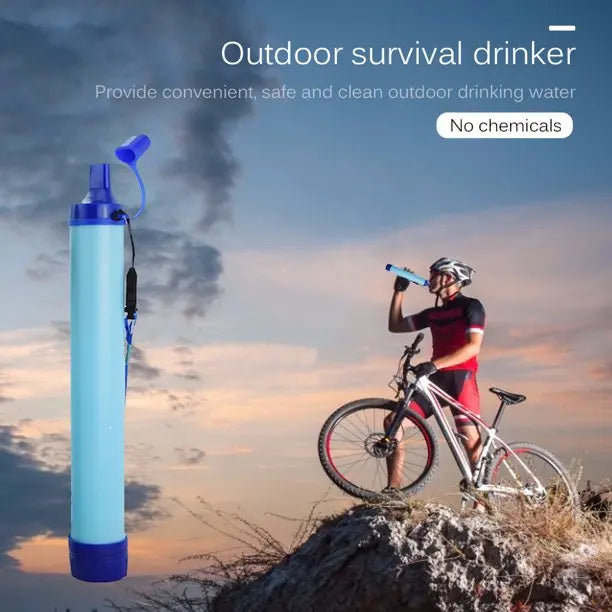 Portable Outdoor Water Purifier Camping Hiking Emergency Survival Water Filter filtration Straws Drinking Water Device Equipment