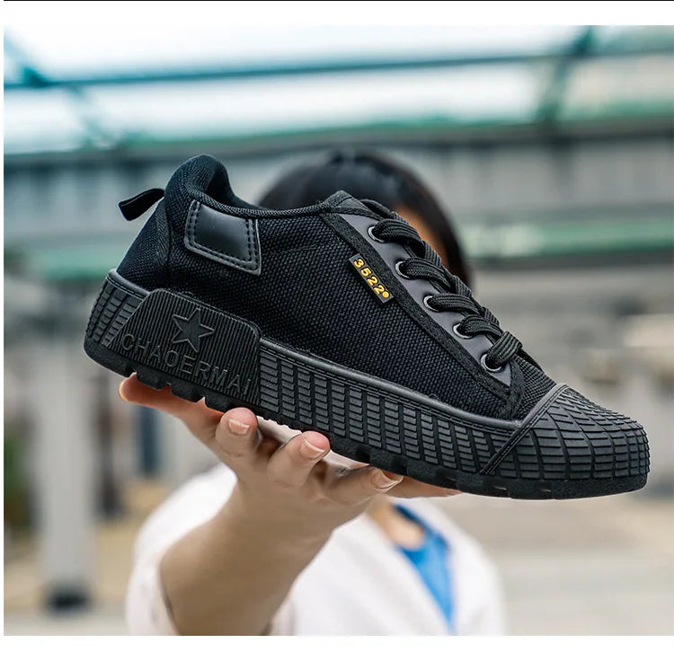 Wear-resistant Sport Shoes Men Lace-Up Walking Shoes Climbing Trekking Hunting Combat  Sneakers Work Tactical Mens Casual Shoes