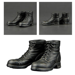 1/6 Miniature Soldier Combat Shoes Lace Up Combat Boot Shoes Male Hiking Combat Soldier Figure Accessory For 12" Action Doll