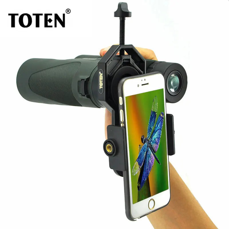 TOTEN Universal Binoculars Cell Phone Adapter Mount Monocular Binoculars Spotting Scope Bracket Eyepiece Adapter Multifunction