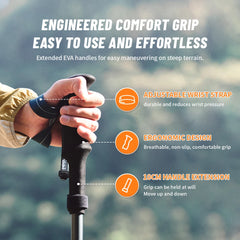 Naturehike Carbon Fiber Climbing Sticks Outdoor Folding Ultralight Trekking Poles Hiking Stick Collapsible Telescopic Stick